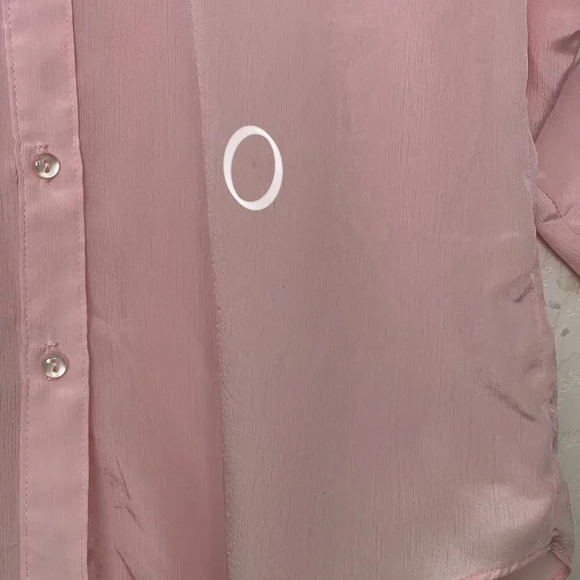 Vintage Laura Mae Button Front Pink Lightweight preppy Old Money USA Size Medium - Picture 3 of 6